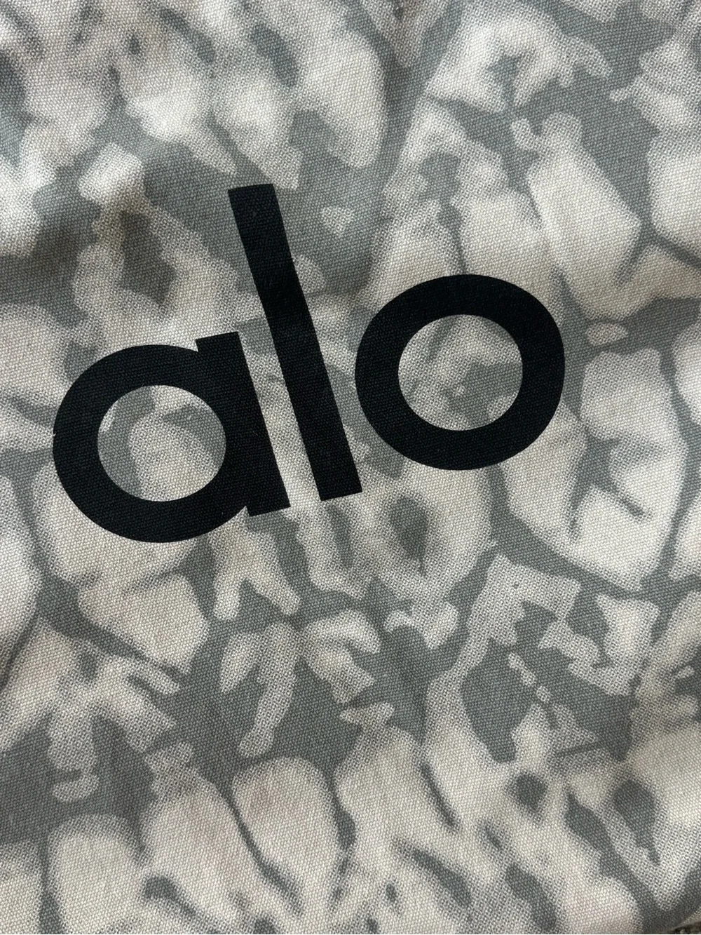 ALO Yoga Gray Tie-Dye Canvas Tote